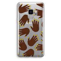 Hands dark: Samsung Galaxy S9 Transparant Hoesje