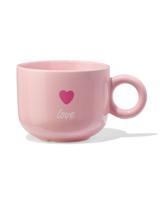 HEMA Mok 480ml Keramiek Hartjes &apos;love&apos; Roze