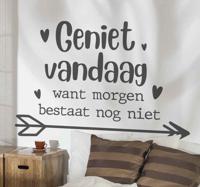 Muurstickers nederlandse teksten Geniet van vandaag - thumbnail