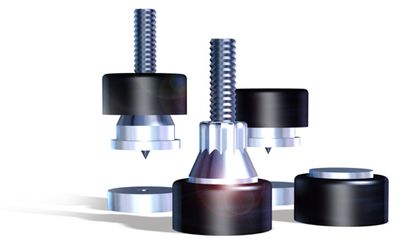 Soundcare: Superspikes M8 Spikes 4 stuks - Chroom/Zwart