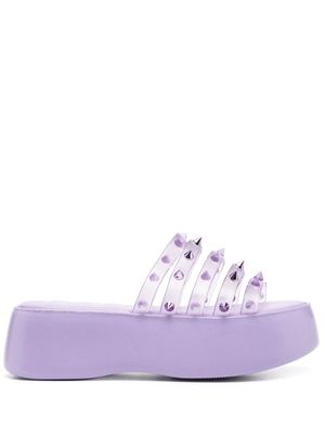 Jean Paul Gaultier x Melissa mules Punk Love Becky à plateforme - Violet