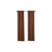 Larson - Luxe geweven blackout gordijn - met ringen - 1.5m x 2.5m - Chocoladebruin