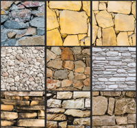 Behang steen Stenen puzzel