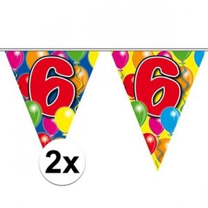 2x Vlaggenlijn 6 jaar 10 meter   -