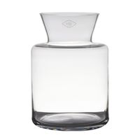 Transparante luxe vaas/vazen van glas 27 x 19 cm   -
