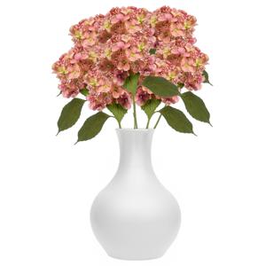 Kunstbloem Hortensia tak - 8x - 50 cm - oud roze - kunst zijdebloem - Hydrangea - decoratie bloem