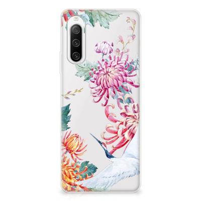 Sony Xperia 10 IV | TPU Hoesje | Bird Flowers