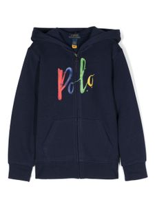 POLO RALPH LAUREN KIDS veste à logo imprimé - Bleu