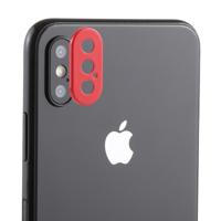 Achterzijde camera lens bescherming ring cover met tray Uitwerpgereedschap naald voor iPhone XS Max (rood) Achterzijde camera lens bescherming ring cover met tray Uitwerpgereedschap naald voor iPhone XS Max (rood)