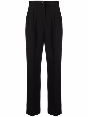 Tory Burch pantalon de tailleur à détails de plis - Noir