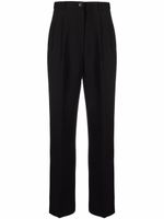 Tory Burch pantalon de tailleur à détails de plis - Noir