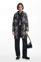 Jas met madeliefjesprint - BLACK - L