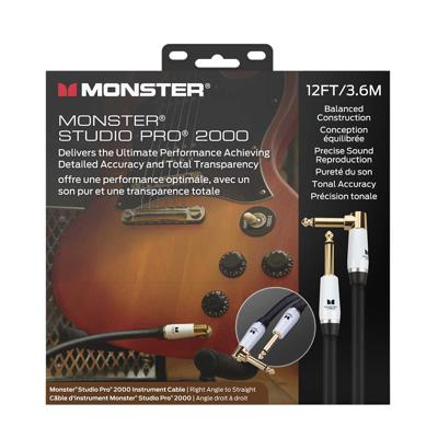 Monster Cable Studio Pro 2000 Gitaarkabel 3.6 Meter - Haaks/Recht 600533