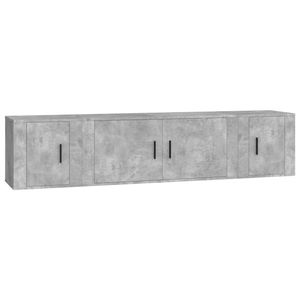 The Living Store Televisiekastenset Betongrijs - 100 x 34.5 x 40 cm - 2 x 40 x 34.5 x 40 cm