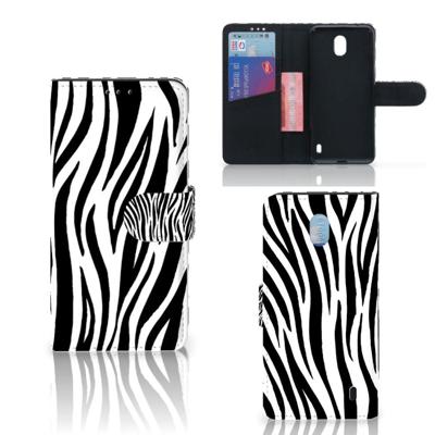 Nokia 1 Plus | Telefoonhoesje | Met pasjeshouder | Zebra