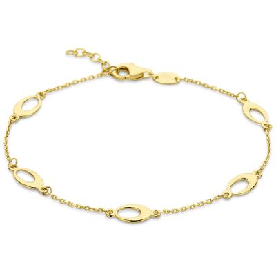 Armband Fantasie geelgoud 6 mm 17-19 cm