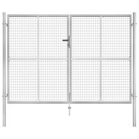 Tuinpoort gegalvaniseerd staal 300x175 cm zilver