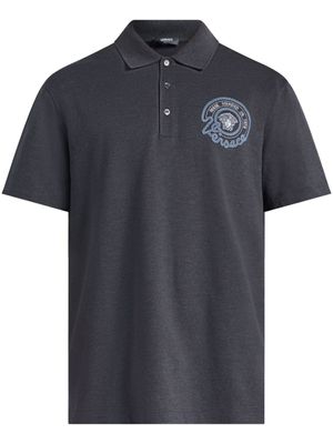 Versace polo Nautical Medusa en coton - Gris