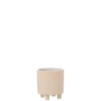 J-Line bloempot Zand - keramiek - beige - small - Ø 15 cm