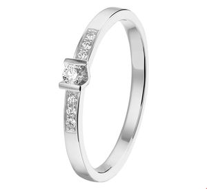 TFT Ring Diamant 0.085ct H SI Witgoud Palladium