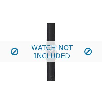 Armani horlogeband AR-5601 Leder Zwart 18mm