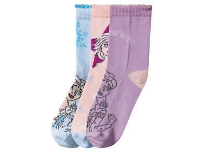 3 Paar kinder sokken Disney (Elsa, 27/30)