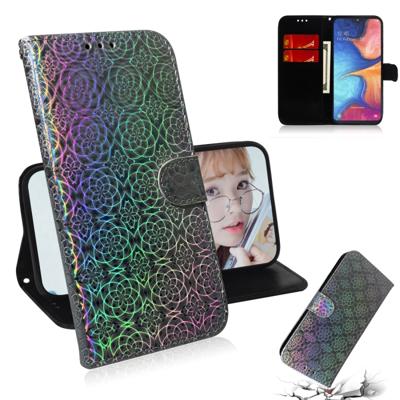 Voor Galaxy A10e/A20e effen kleur kleurrijke magnetische Buckle horizontale Flip PU lederen draagtas met houder & card slots & portemonnee & Lanyard (
