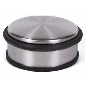 RVS deurstopper rond 4,5 x 11 cm