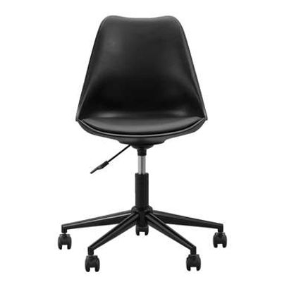 Bureaustoel Senja - kunststof - zwart - zwart metaal