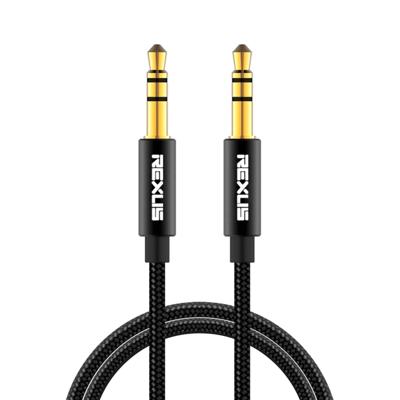 REXLIS 3629 3.5 mm Male-Male auto Stereo vergulde Jack AUX-audiokabel van 3 5 mm AUX standaard digitale apparaten lengte: 1 8 meter
