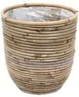 Rotan Ballon plantenmand 15x14cm