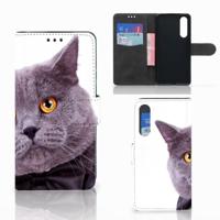 Huawei P30 | Telefoonhoesje | Met pasjeshouder | Kat