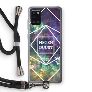 Negenduust ruimte: Samsung Galaxy A31 Transparant Hoesje met koord