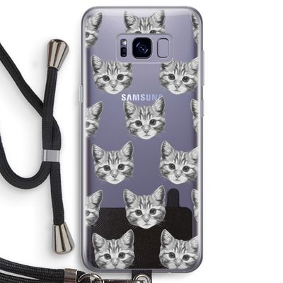 Kitten: Samsung Galaxy S8 Transparant Hoesje met koord