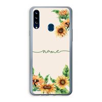 Zonnebloemen: Samsung Galaxy A20s Transparant Hoesje