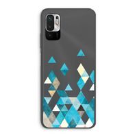 Gekleurde driehoekjes blauw: Xiaomi Redmi Note 10 5G Transparant Hoesje
