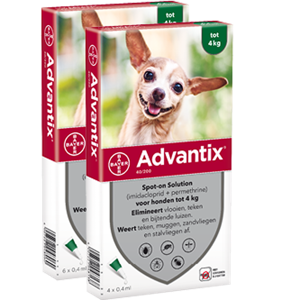 Advantix 40 hond (<4 kg) - 6 pip