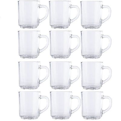 12x Theeglazen/koffieglazen 250 ml
