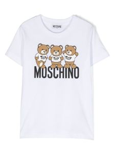 Moschino Kids t-shirt en coton à logo imprimé - Blanc