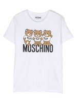 Moschino Kids t-shirt en coton à logo imprimé - Blanc