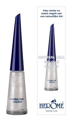 Natural nail colour glitter