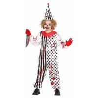 Halloween killer clown verkleedkostuum voor kinderen - 7/9 jaar - horror clown