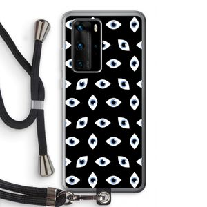 Eyes pattern: Huawei P40 Pro Transparant Hoesje met koord