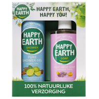 Happy Earth Giftset Cedar Lime Showergel & Lavender Ylang Handsoap
