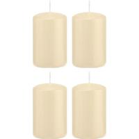 Cilinderkaarsen/stompkaarsen - set 20x - creme wit - 5 x 8 cm - 18 branduren