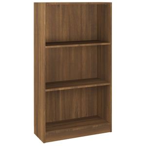 vidaXL Boekenkast 60x24x109 cm bewerkt hout bruin eikenkleur