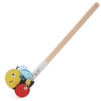 Hape houten stokroller bij 60 cm geel - thumbnail