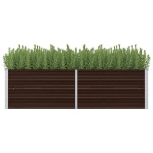 VidaXL Plantenbak verhoogd 160x40x45 cm gegalvaniseerd staal bruin