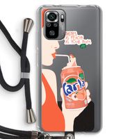 Peach please!: Xiaomi Redmi Note 10S Transparant Hoesje met koord