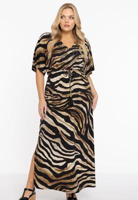 Yoek Jurk met steentjes PANTHERA | Bruin | Maat 58/60